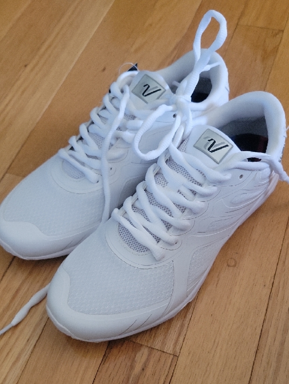 Varsity White Women's Athletic Sneakers - Picture 3 of 5